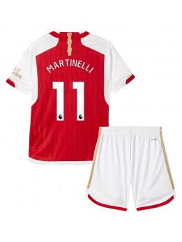 Arsenal Gabriel Martinelli #11 Heimtrikotsatz für Kinder 2023-24 Kurzarm (+ Kurze Hosen)